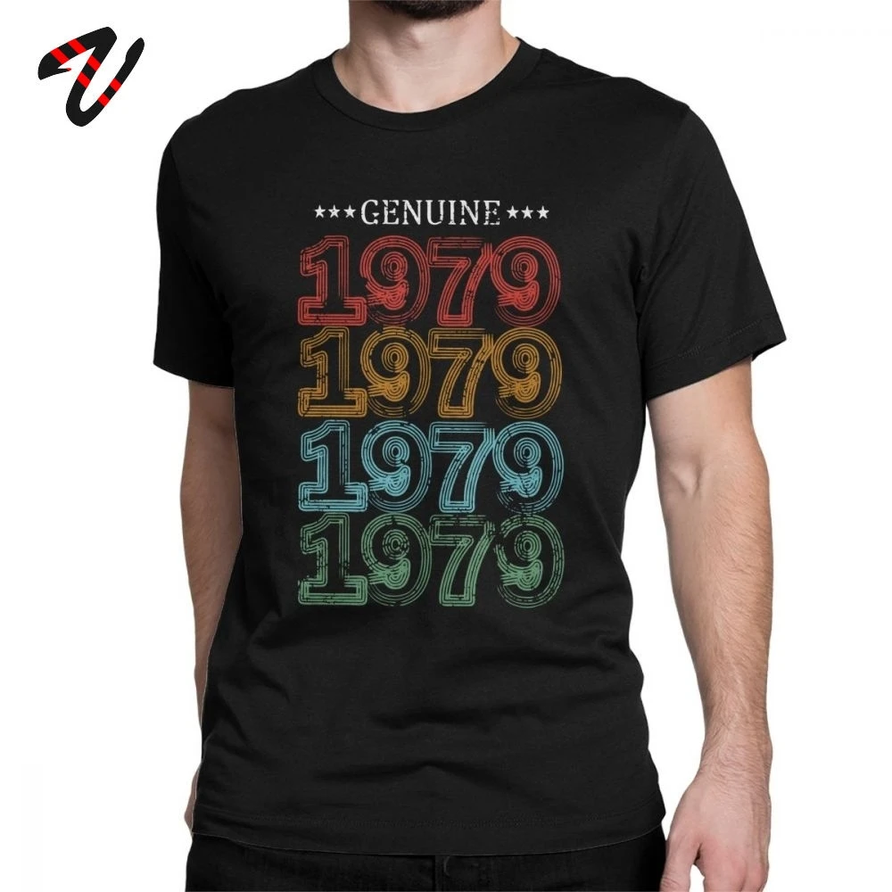 

Gift for Dad Men T-Shirt Novelty 1979 40 Years Old 40th Birthday Gift Tshirt Christmas Cotton T Shirt Father Day Letter Clothes