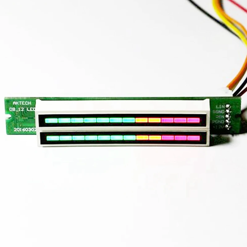 Мини двойной 12 уровень индикатор VU метр стерео усилитель доска регулируемый