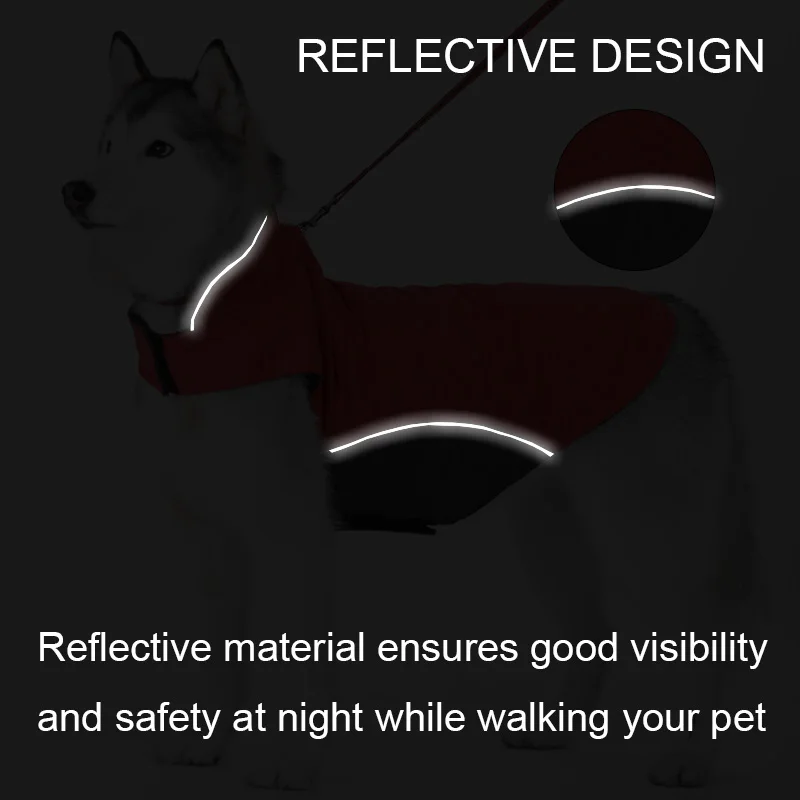 Водонепроницаемое пальто для собак MySudui зимняя теплая одежда с отражателем