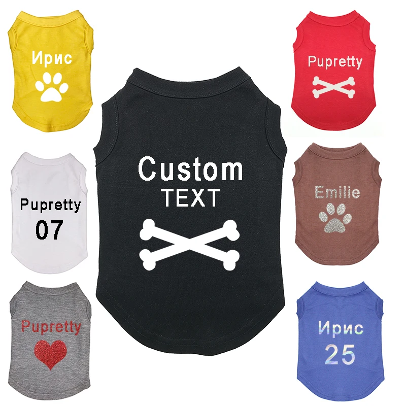

Personality Pet T-shirts Cute Printed Summer Puppy Cat Clothes Custom ID Logo Colorful Clothing Fashion Pet Clothes Dog Costume