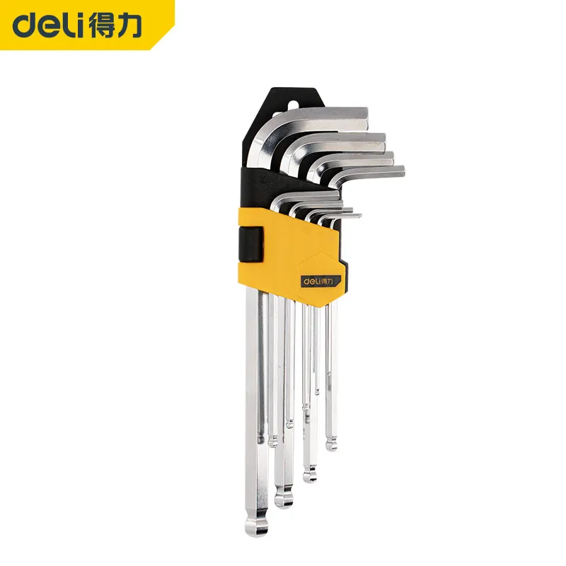 

9Pcs Allen Key Set Hex Wrench Adjustable Spanner Portable L-Shape Screw Nuts Wrenches Ball Hexagon Torx Head Repair Tools
