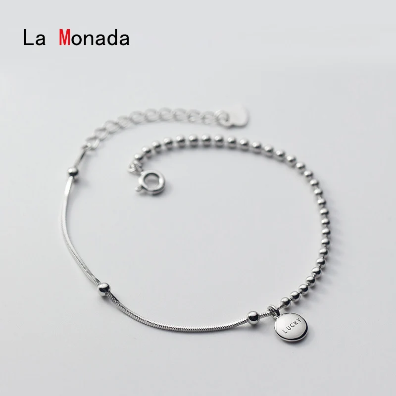 

La Monada Lucky Charm Ladies Bracelets For Women Silver 925 Sterling Minimalist Fashion Jewelry Silver 925 Woman Bracelet Female