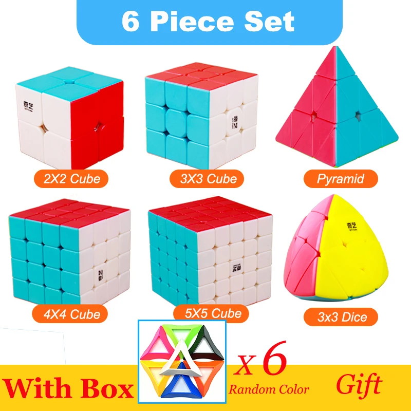 Qiyi магический куб Stickerless Скорость 3x3x3 2x2x2 4x4x4 5x5x5, волшебный куб, 2x2/oneplus 3/OnePlus x 3 4x4 5x5, 6x6 Головоломка Куб Профессиональная игрушка ребенок подарки