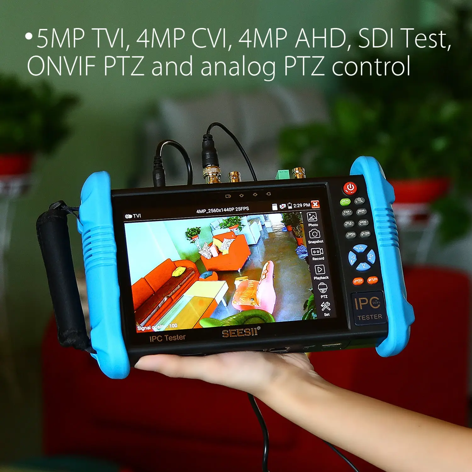 IPC 9800ADHSPLUS 7 &quotips сенсорный экран H.265 IP камера тест er 4K 1080P CCTV AHD SDI CVBS аналоговый