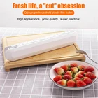 Резак для пищевой пленки со скользящим ножом, диспенсер для оберточной бумаги, кухонный инструмент для бытовой охлаждаемой пищи