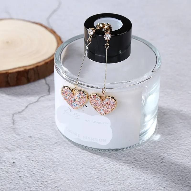 Женские серьги в стиле хип хоп длинные с кристаллами красного цвета