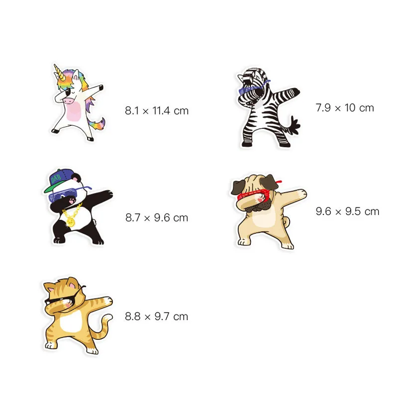 Наборы наклеек для багажа скейтборда ноутбука 5 шт./компл. водонепроницаемые ПВХ