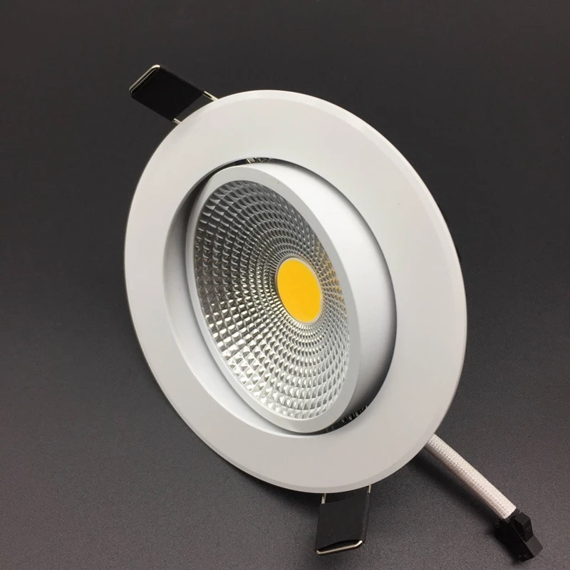 Dimmable Встраиваемый светодиодный светильник 5 Вт 9 Вт 12 Вт AC85-265V Epistar COB теплый, натуральный, холодный белый точечные потолочные светильники Внутреннее освещение