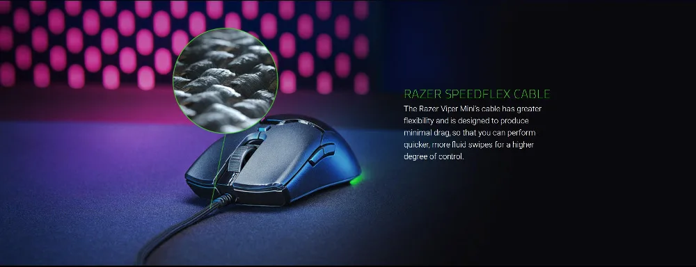 

Mini Gaming Mouse, 61g ULTRA- LIGHTWEIGHT DESIGN CHROMRGB UNDERGLOW, 8500 DPI OPTICAL SENSOR