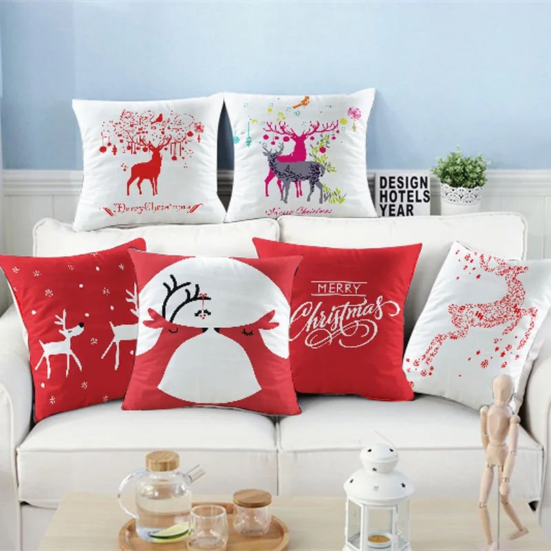Мягкая Наволочка для дивана наволочка рождественского декора Рождество 2018 олень