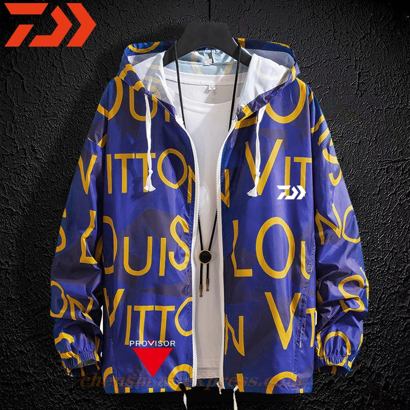 

Daiwa Men and Women Fishing Sunscreen Jacket 2021 Summer New Waterproof Breathable Ice Silk Anti-ultraviolet Fishing Suit
