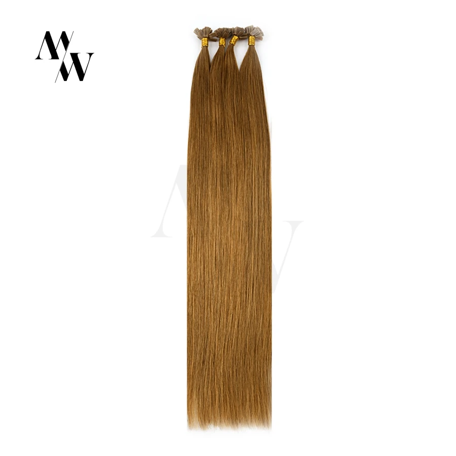 

MW 24 Remy Straight Pre Bonded Flat Tip Hair Extensions 100% Human Hair Blonde Keratin Capsules Fusion 1.0g/pc