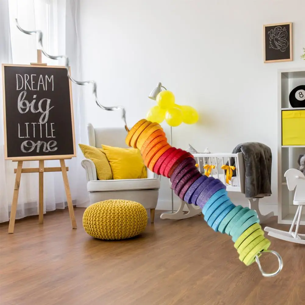 

Rainbow building blocks Zhuan Zhuan Le wooden children's color matching color boys and girls educational early education toys