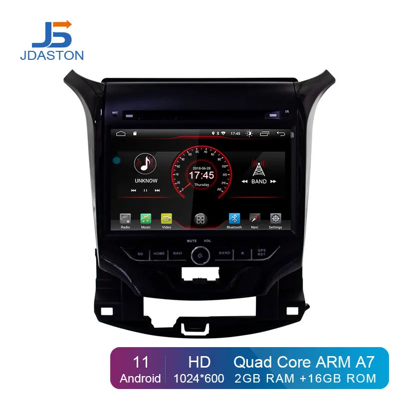 

Автомобильный DVD-плеер JDASTON Android 11 для Chevrolet Cruze 2015, 2016, 2017, 2018, 1 Din, автомагнитола с GPS-навигацией, мультимедиа, стерео, Wi-Fi