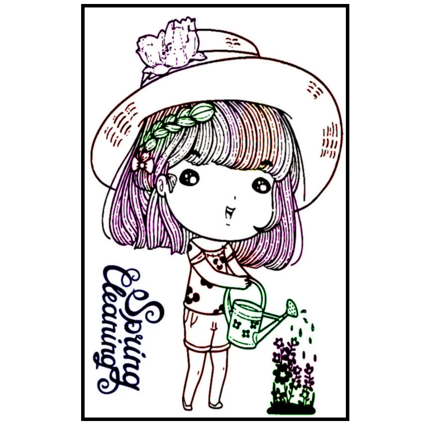 Горячая продажа полива девушки прозрачные штампы/силиконовые уплотнения Ролик