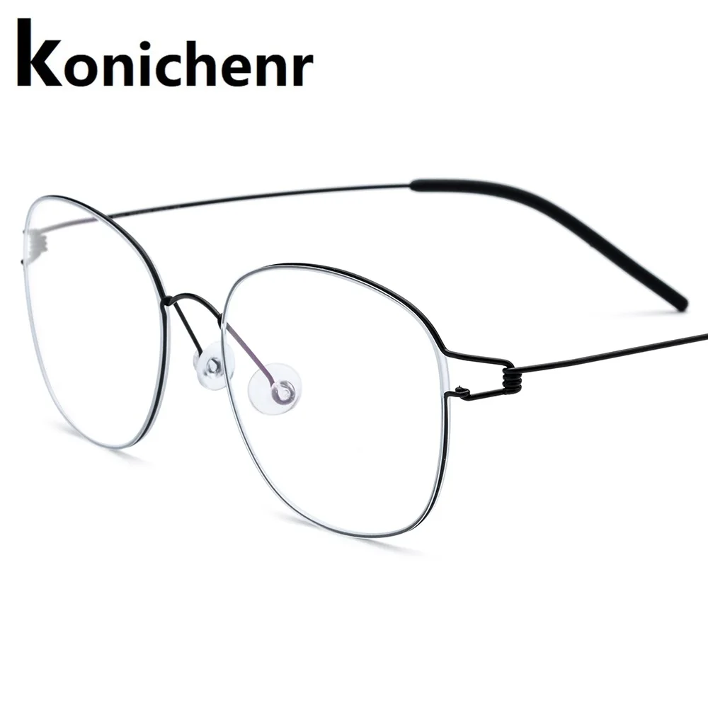 Оправа для очков Konichenr титановая мужчин и женщин Ультралегкая оптическая оправа