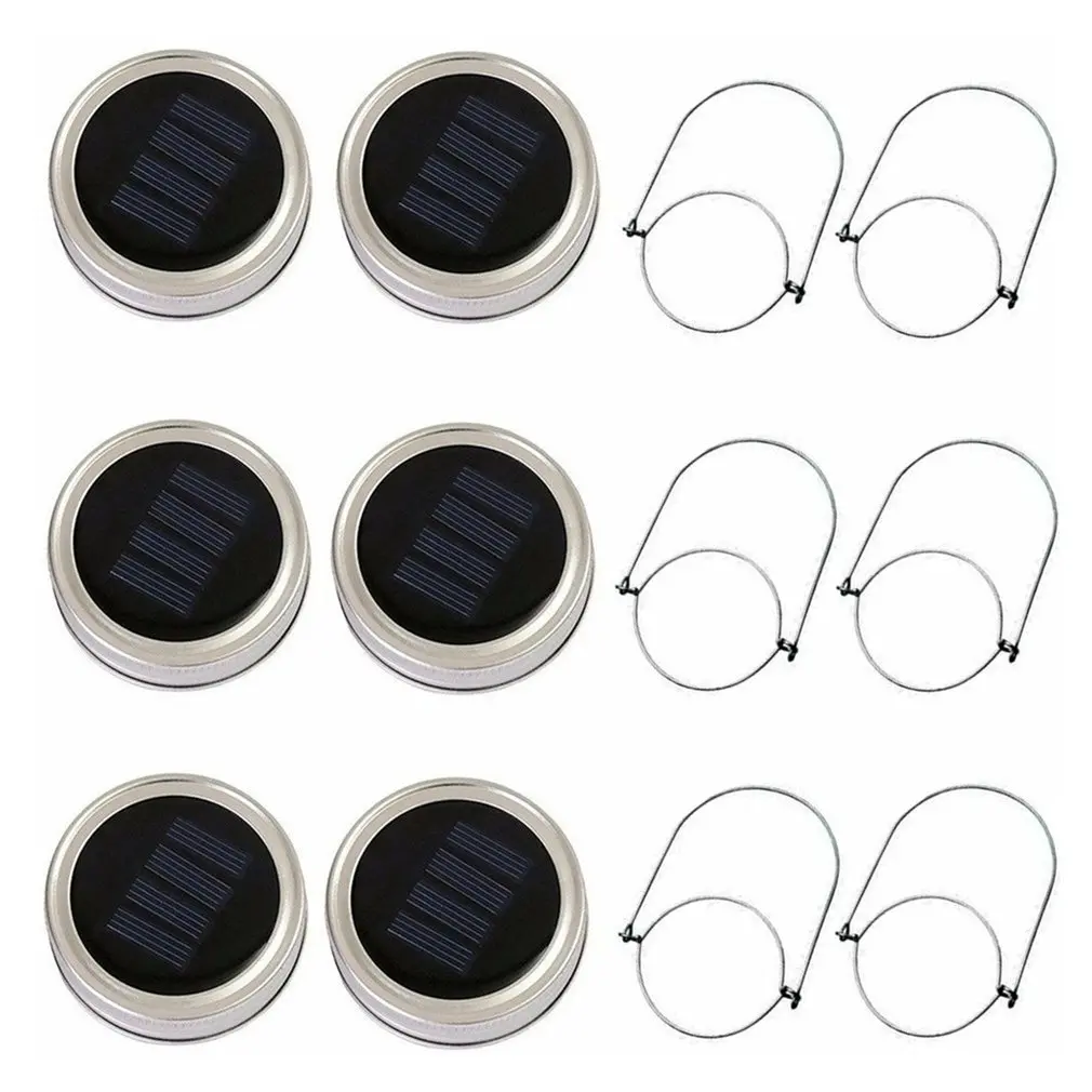 6 солнечных ламп с подвеской открывашка крышек стеклянных банок 20 светодиодный