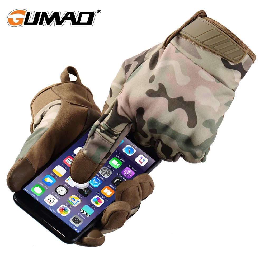 Touch Screen Waterproof Fleece Tactical Army Combat Airsoft Military Hunting Climbing Cycling Hard Knuckle Full Finger Gloves