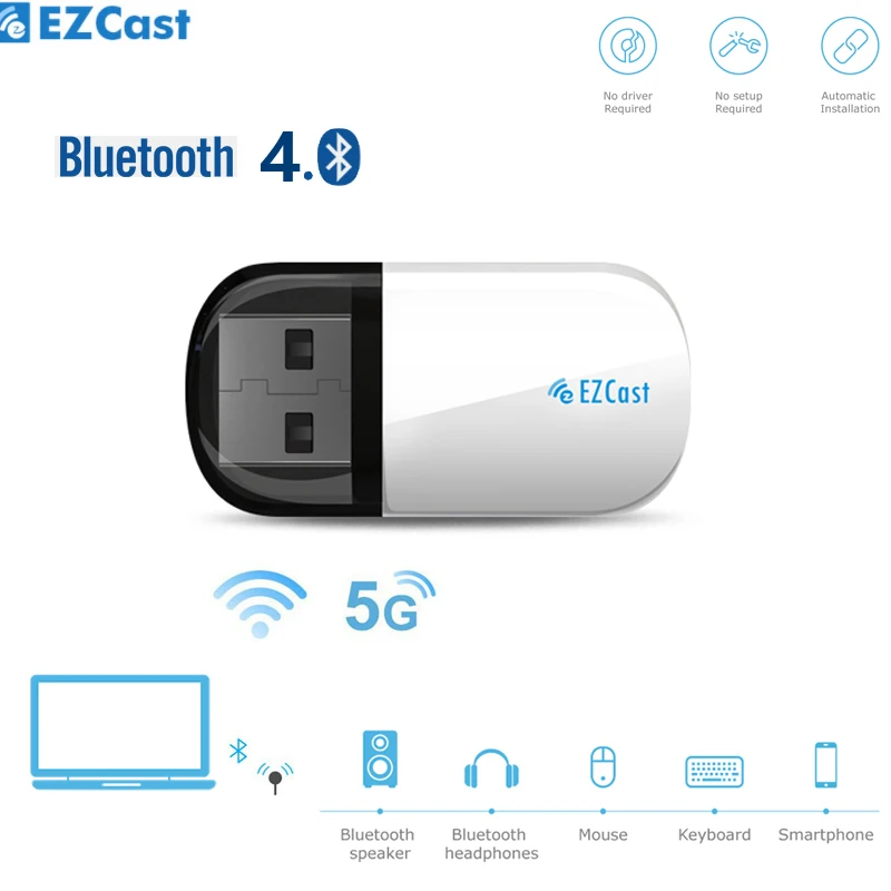 EZC 5200BS Lan USB Ethernet двухдиапазонный 2 4G 5G Мини Сетевой Wi Fi адаптер WiFi Dongle Bluetooth