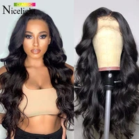 nicelight brazilian body wave 13x4 front lace wigs natural hairline remy 4x4 lace closure wig for black women human hair wigs