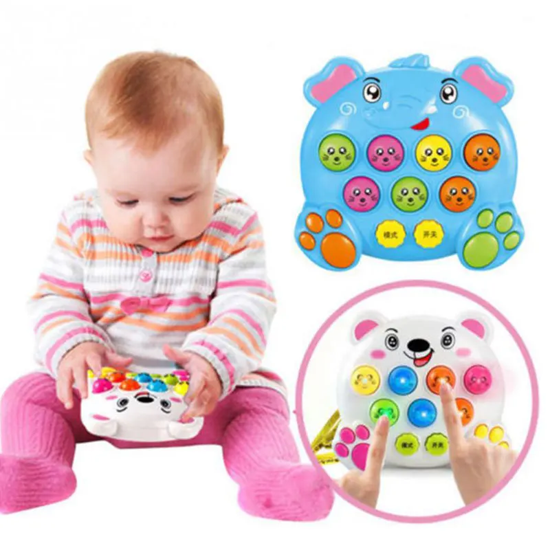 

1 Pcs Baby Toy Kids Plastic Music Toys Play Knock Hit Hamster Insect Game Playing Fruitworm Educational Instrumentos