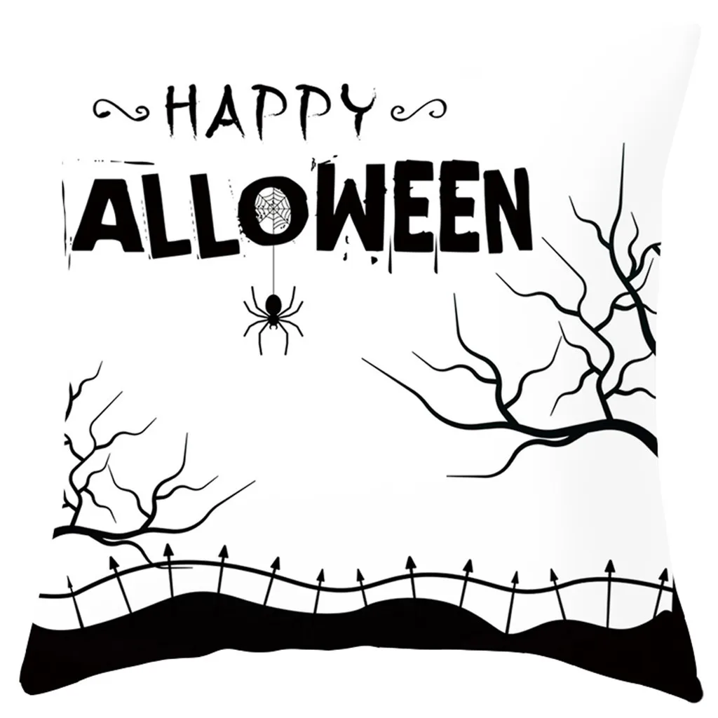 Чехол для подушки на Хэллоуин с изображением черепа Джека Кошмар перед