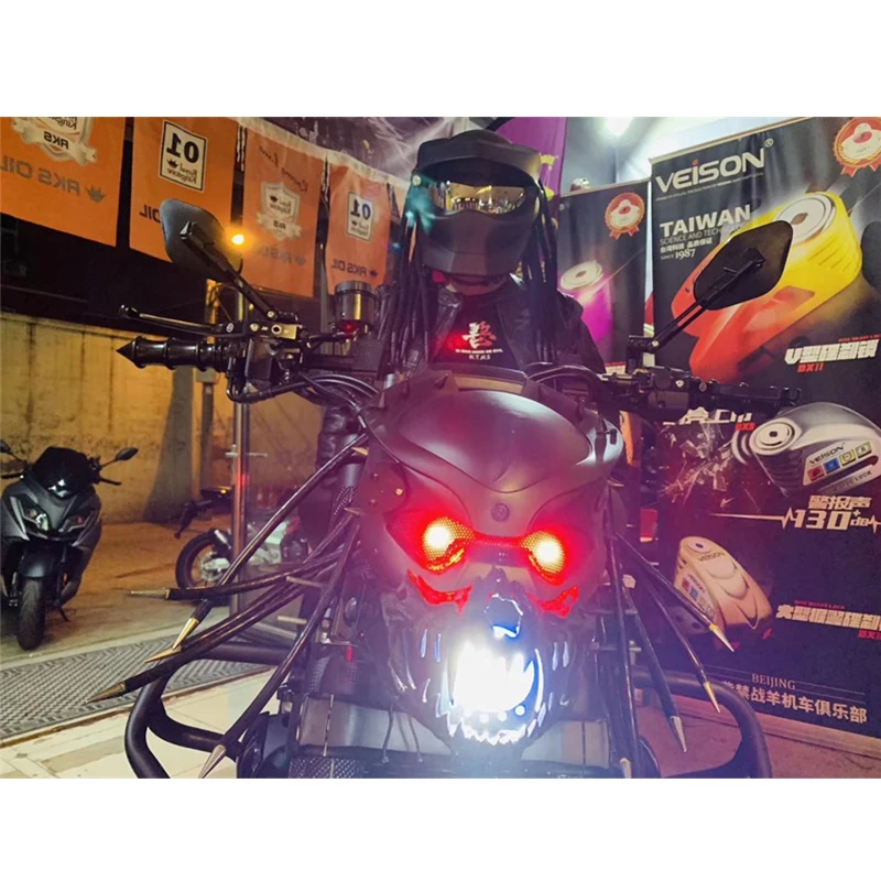 Шлем хищника SOMAN мотоциклетная маска с полным лицом стекловолоконная Casco verспа Alien