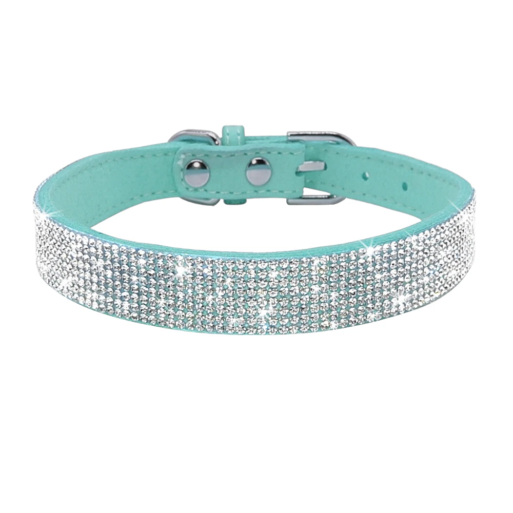Ошейник для собак Bling Стразы с поводками прогулок ошейники кристаллами и