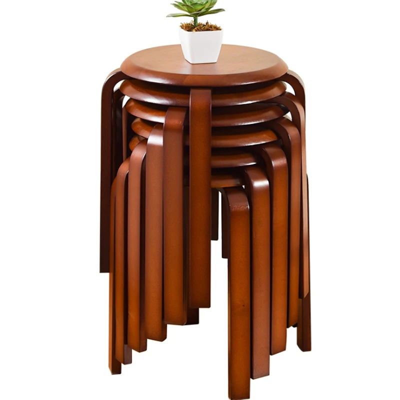 

Solid Wood Stool Home Small Stool Low Stool Creative Fashion Small Bench Wooden Stool Simple Modern Round Stool Wood Stool