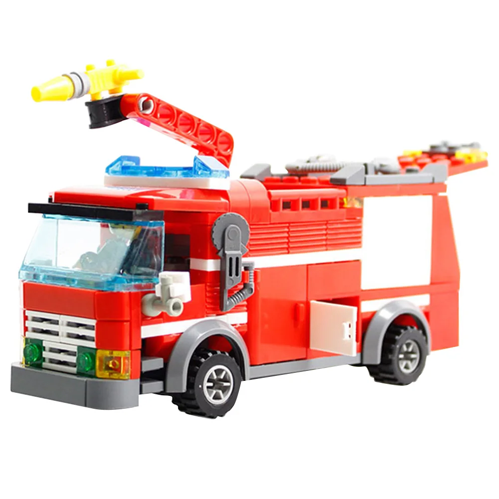 

Hot Sale 206pcs Creative Children Puzzle Toys Spray Fire Truck Puzzle Jigsaw Kids Durable Educational Gift Toy Supplies