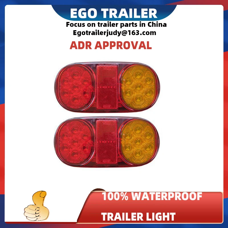 Ego прицеп 2 шт. прицеп светодиодный задний фонарь лампа Лодочный Прицеп 12 В Запчасти для трейлера грузовик погружной