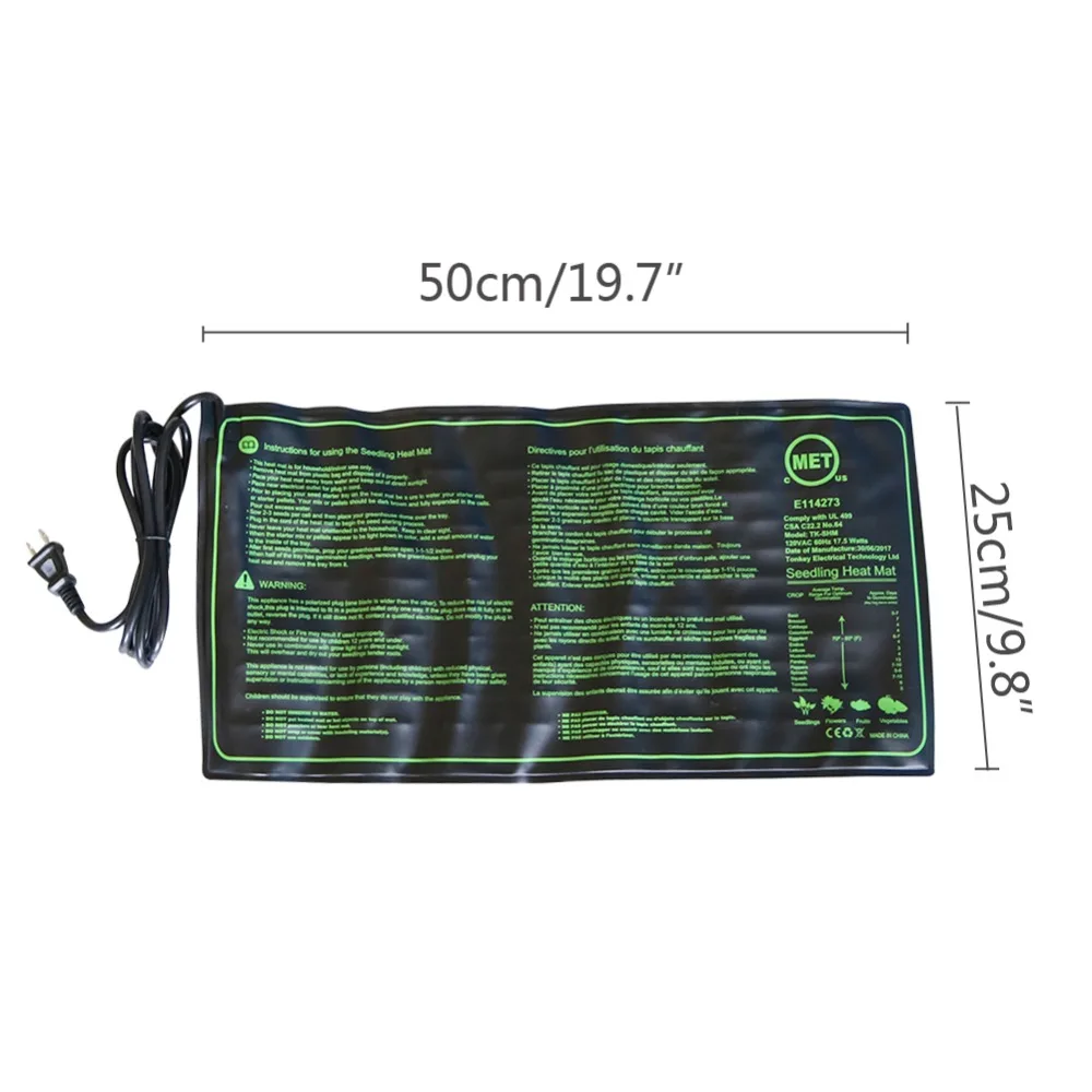 Водонепроницаемые прокладки для детской комнаты грелки прорастания семян