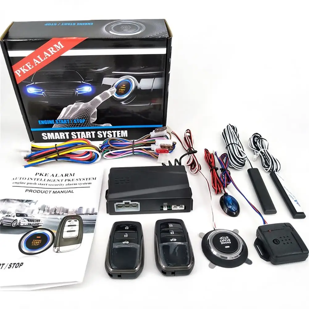 

12V SUV Keyless Entry Engine Start Car Keyless Alarm System Push One-Button Remote Starter Stop Anti-theft Function