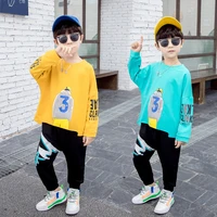 new cotton spring summer childrens clothes baby boys sweatshirts pants 2pcsset kids school beach outdoor teenage clothing