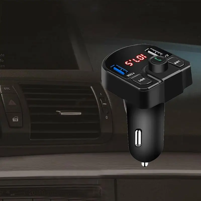 

Bluetooth FM Transmitter USB Aux Modulator Handsfree Charge Audio USB Car 3.1A Fast Kit Charger MP3 Car Adapter Car Dual Pl Z7D3