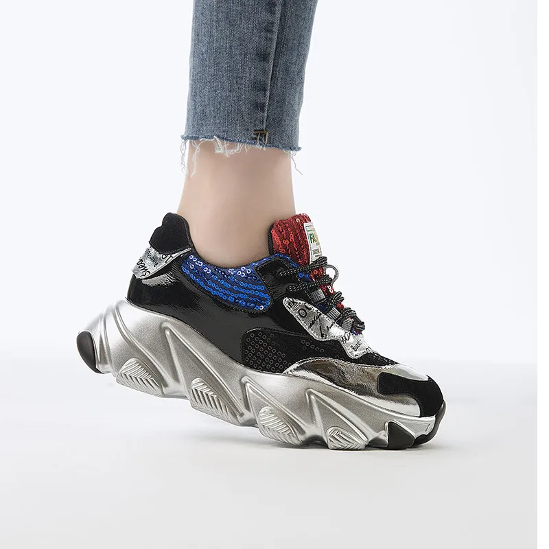 Женские туфли на плоской подошве FEDONAS классические из натуральной кожи с принтом