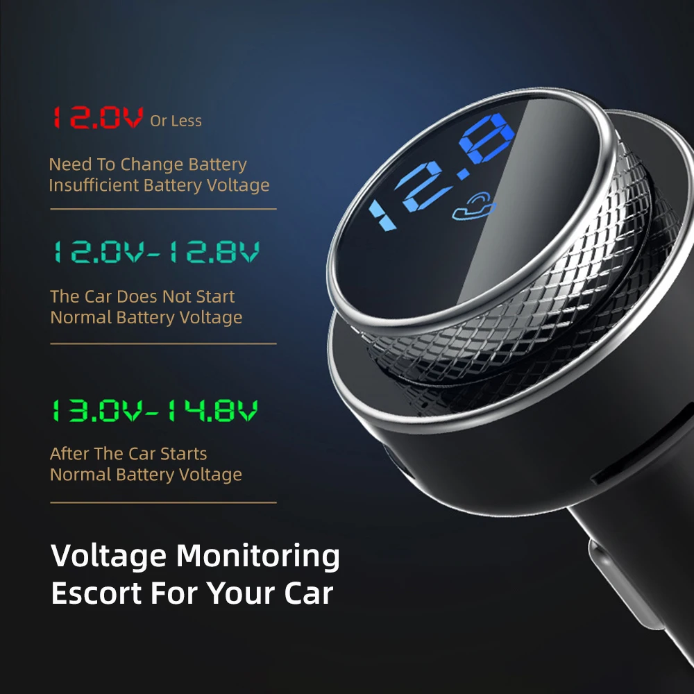 Автомобильное зарядное устройство QC3.0 для быстрой зарядки автомобильный MP3
