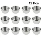 Чашка для соуса 12 шт. из нержавеющей стали, контейнер для приправ, кетчупа, погружная чаша, блюдо для приправы, тарелка для закусок, кухонные инструменты