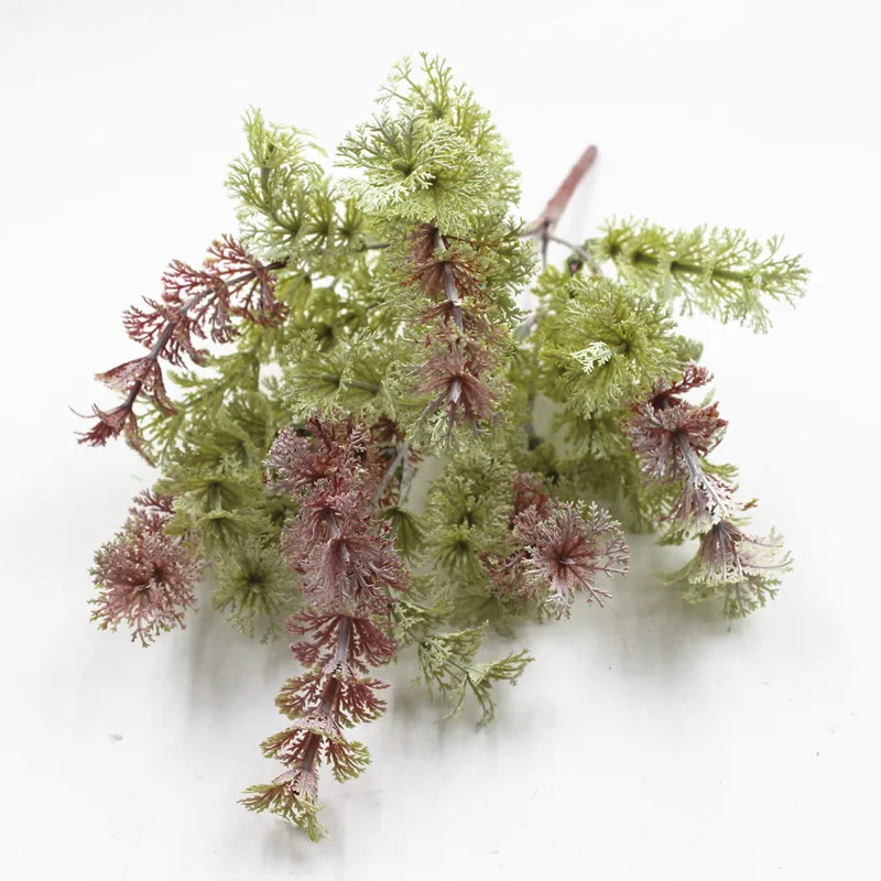 35 см 6 вилка пластиковые листья тропические растения искусственное растение