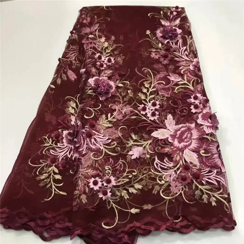 Nigerian Lace Fabrics For Wedding 2019 African French Fabric High Quality 3D Applique PL052108 | Дом и сад