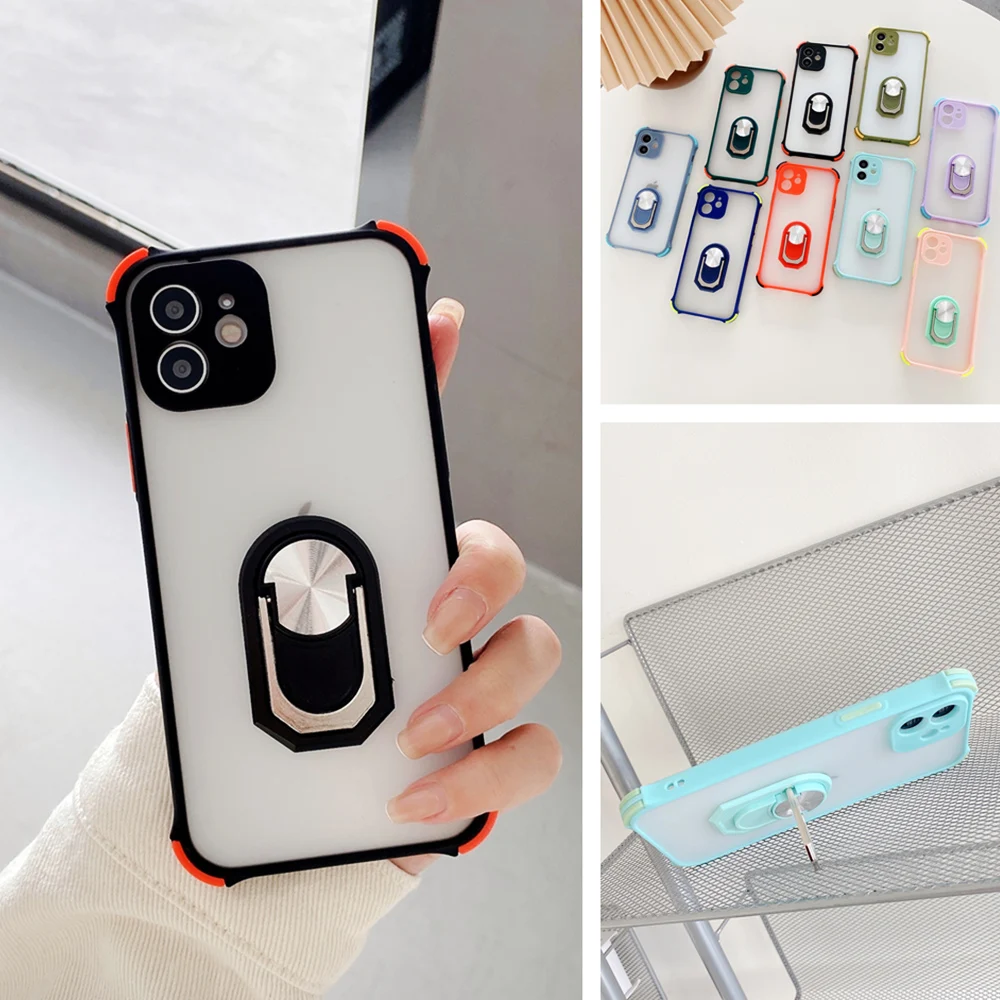 shockproof car holder ring stand phone case for realme 8 7 7i 6 6i 5 5i 6s 5s x7 x2 2 pro ultra v13 v11 v15 v5 soft cover coque free global shipping