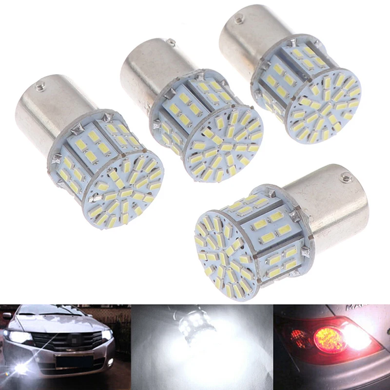 

4 шт., сменные светодиодные лампы 1156 BA15S 50SMD 3014
