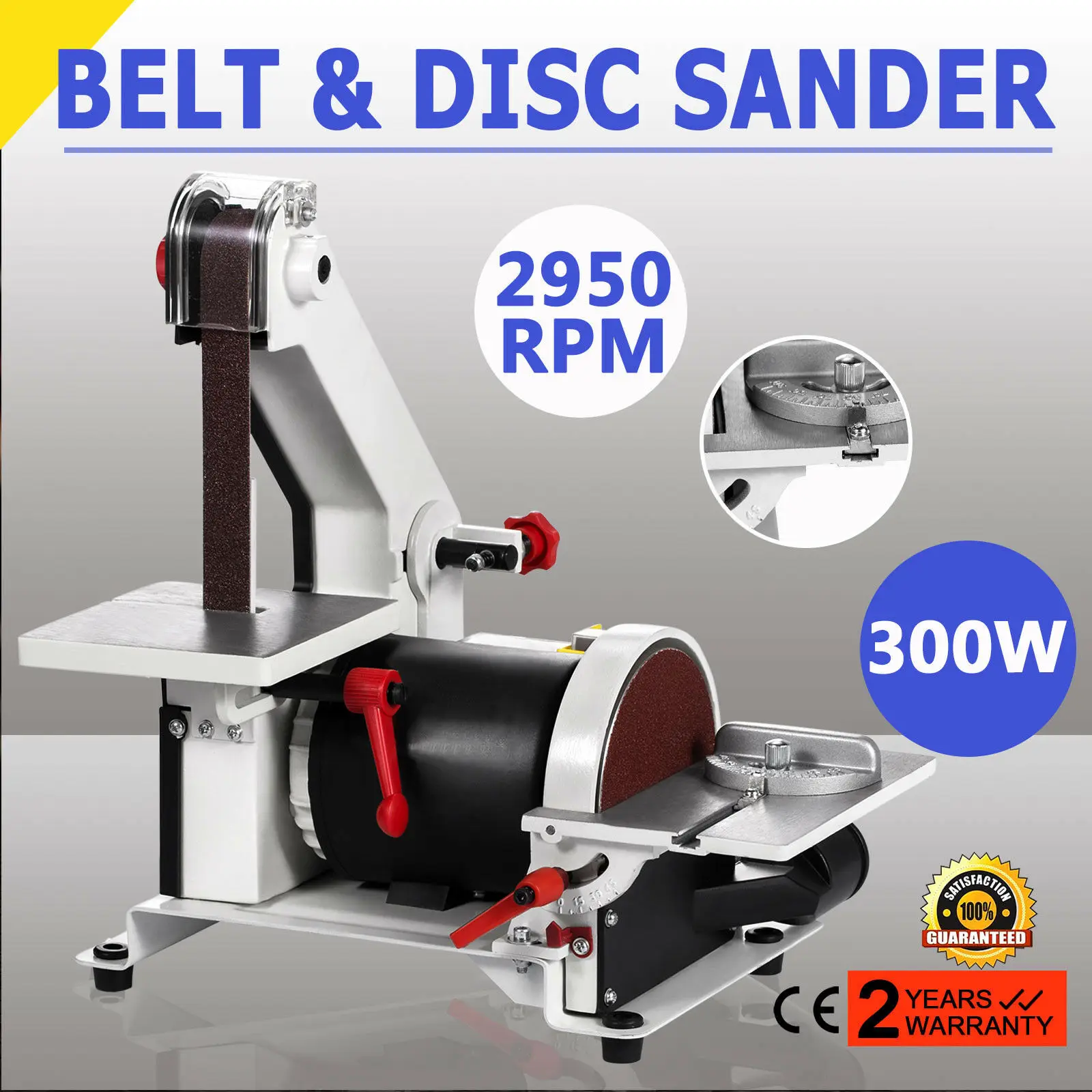 1 x30  Belt Sander 5  Disc Sander 300W Grinder Linisher Bench Sanding Machine