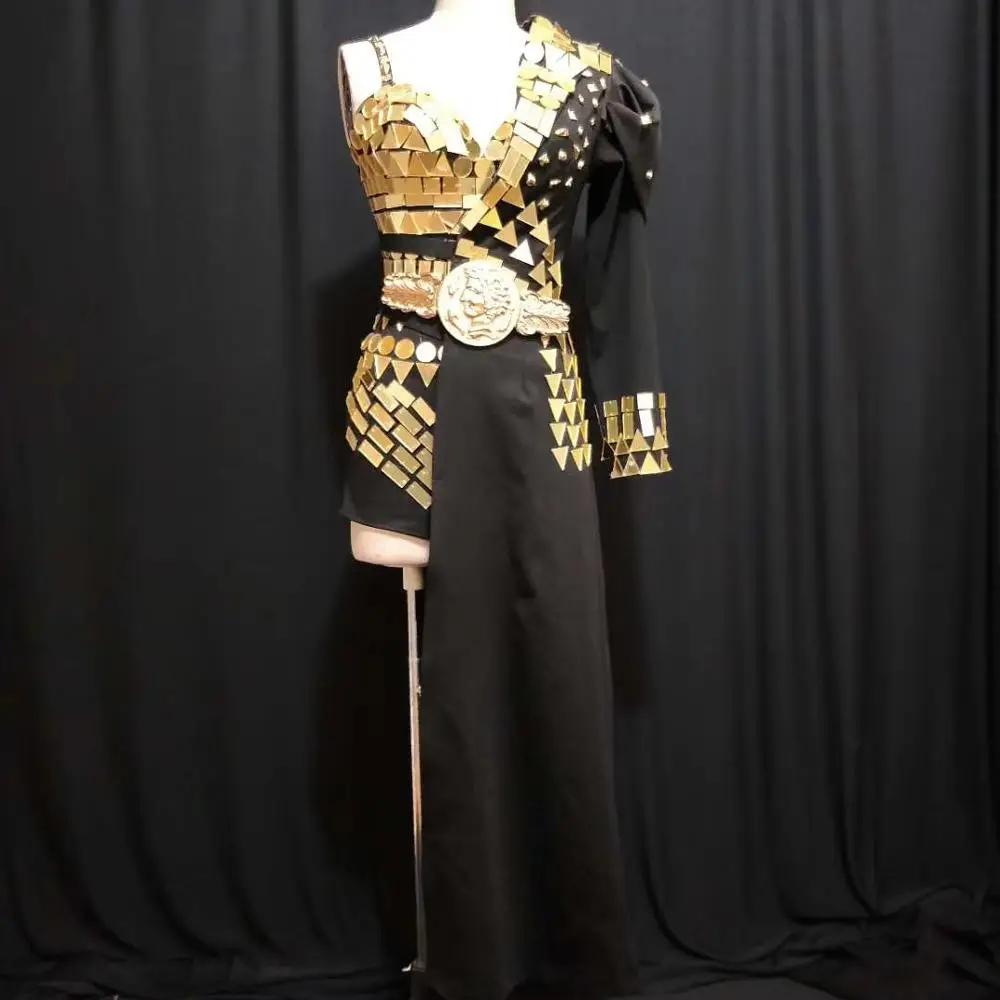 Nightclub Party Celebration Singer Stage Clothes Women Sequin Bodysuit+Cloak Jazz Dancer Outfit Sets Showgirl Performance Wear