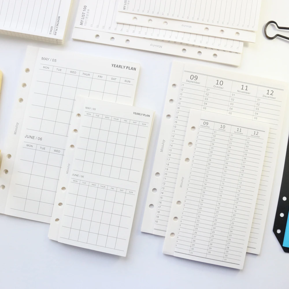 Domikee Новые Классические Заполняемые внутренние бумажные листы с 6 отверстиями