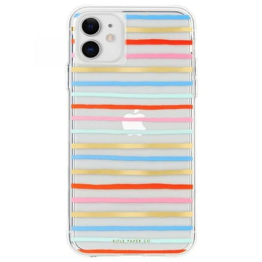 Чехол Case Mate Rifle Paper для iPhone 11 Дизайн Happy Stripes|Бамперы| |