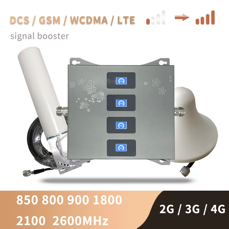 Усилитель сотового сигнала 2G 3G 4G LTE Band20 800 850 900 1800 2100 2600 комплект ретрансляторов GSM