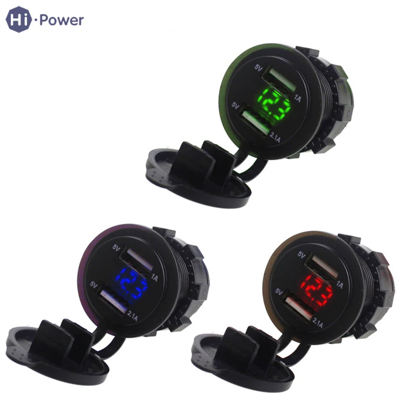 Двойной USB прикуриватель для мотоцикла автомобиля сигарета зарядное устройство
