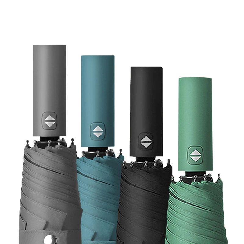 Зонт Автоматический большой мужской прочный Ветрозащитный тройного сложения