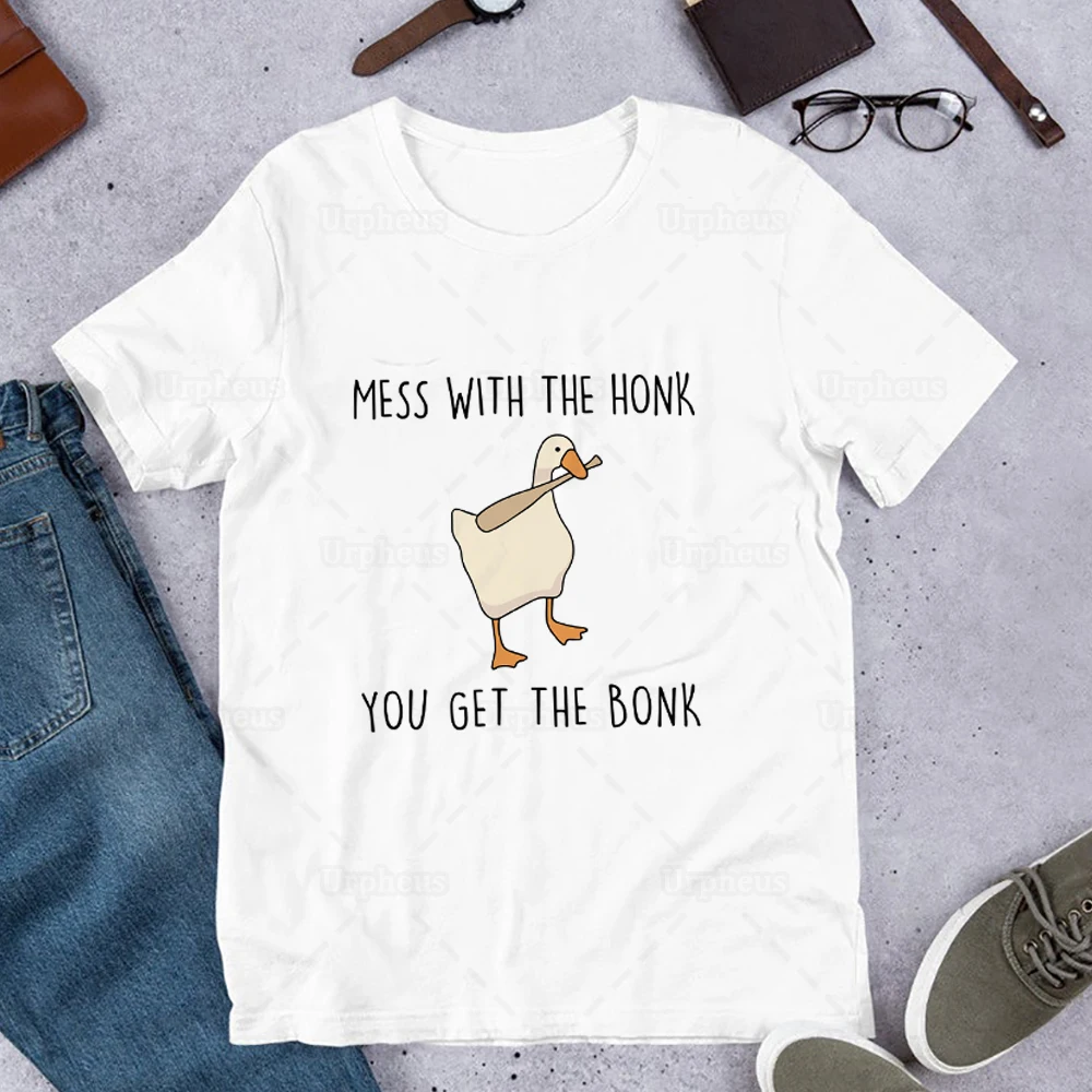 Забавная гусиная игровая футболка беспорядок с хунком вы получите Юмор унисекс рубашка Топы футболки Забавная гусиная игровая футболка беспорядок с хунком вы получите Юмор унисекс рубашка Топы футболки